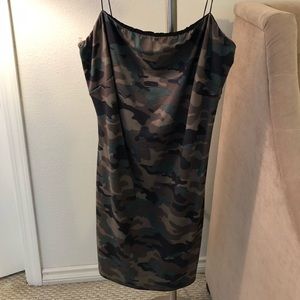 Sexy camo mini dress